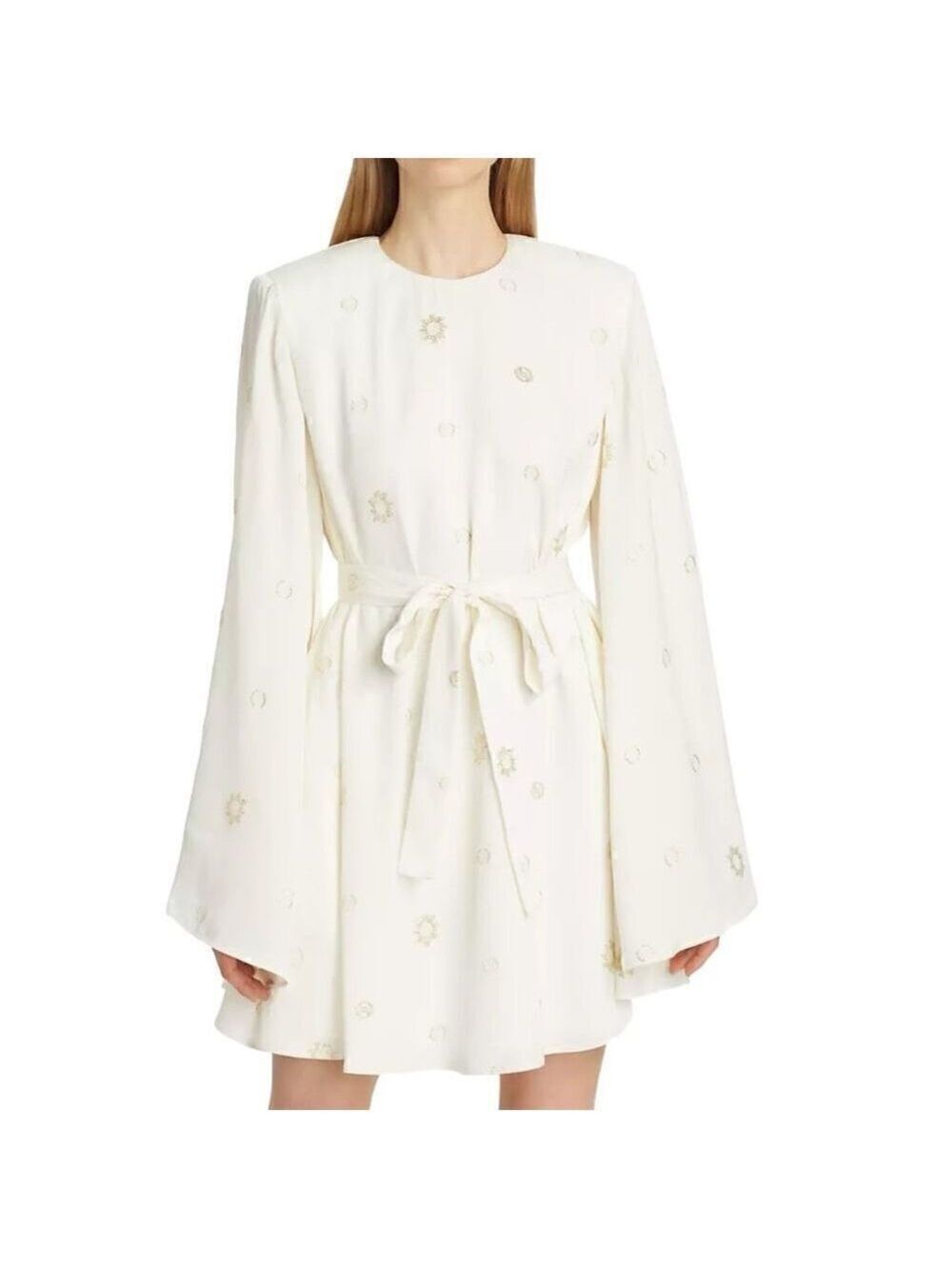 Stella McCartney Metallic Long Sleeve Minidress Size 40 (4-6)